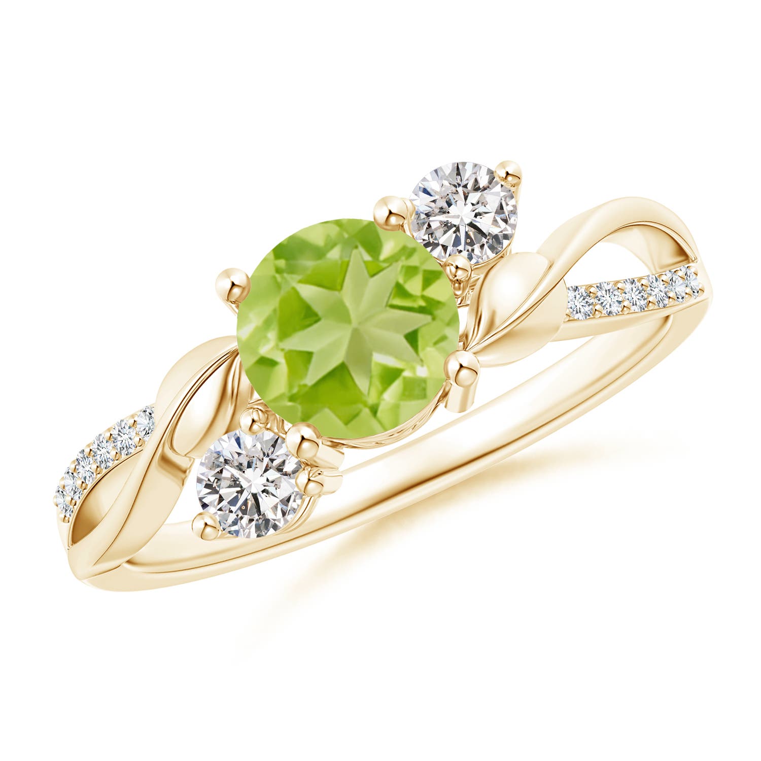 AA - Peridot / 1.22 CT / 14 KT Yellow Gold