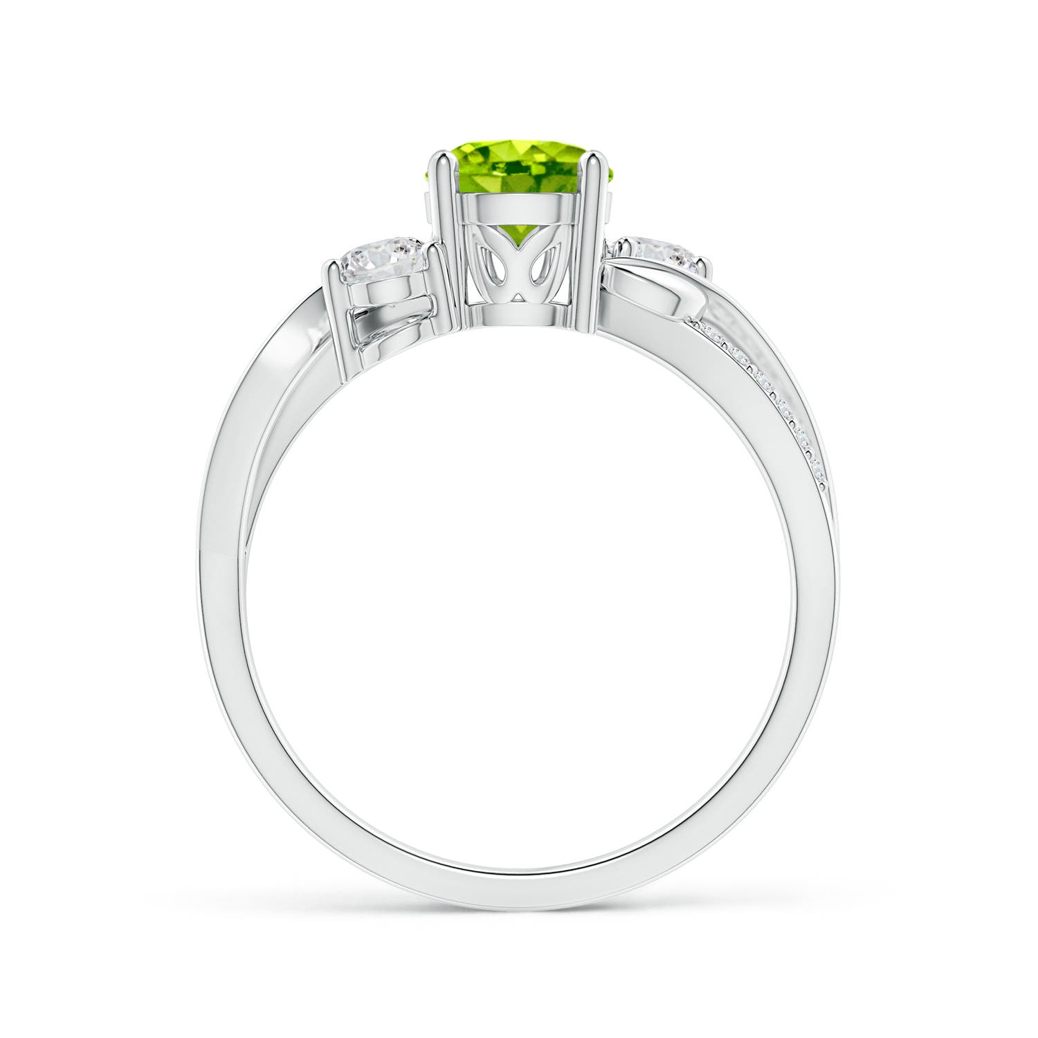 AAA - Peridot / 1.22 CT / 14 KT White Gold