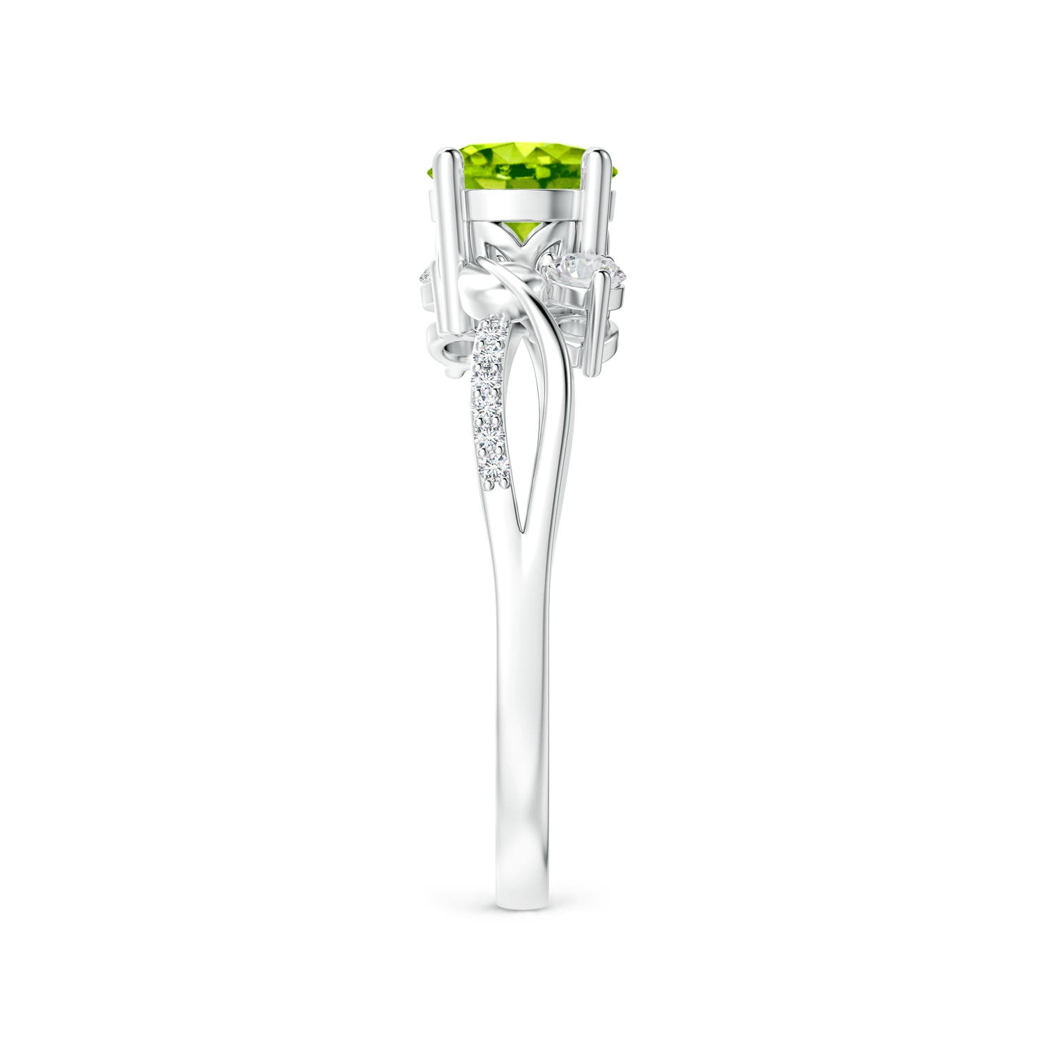 AAA - Peridot / 1.22 CT / 14 KT White Gold