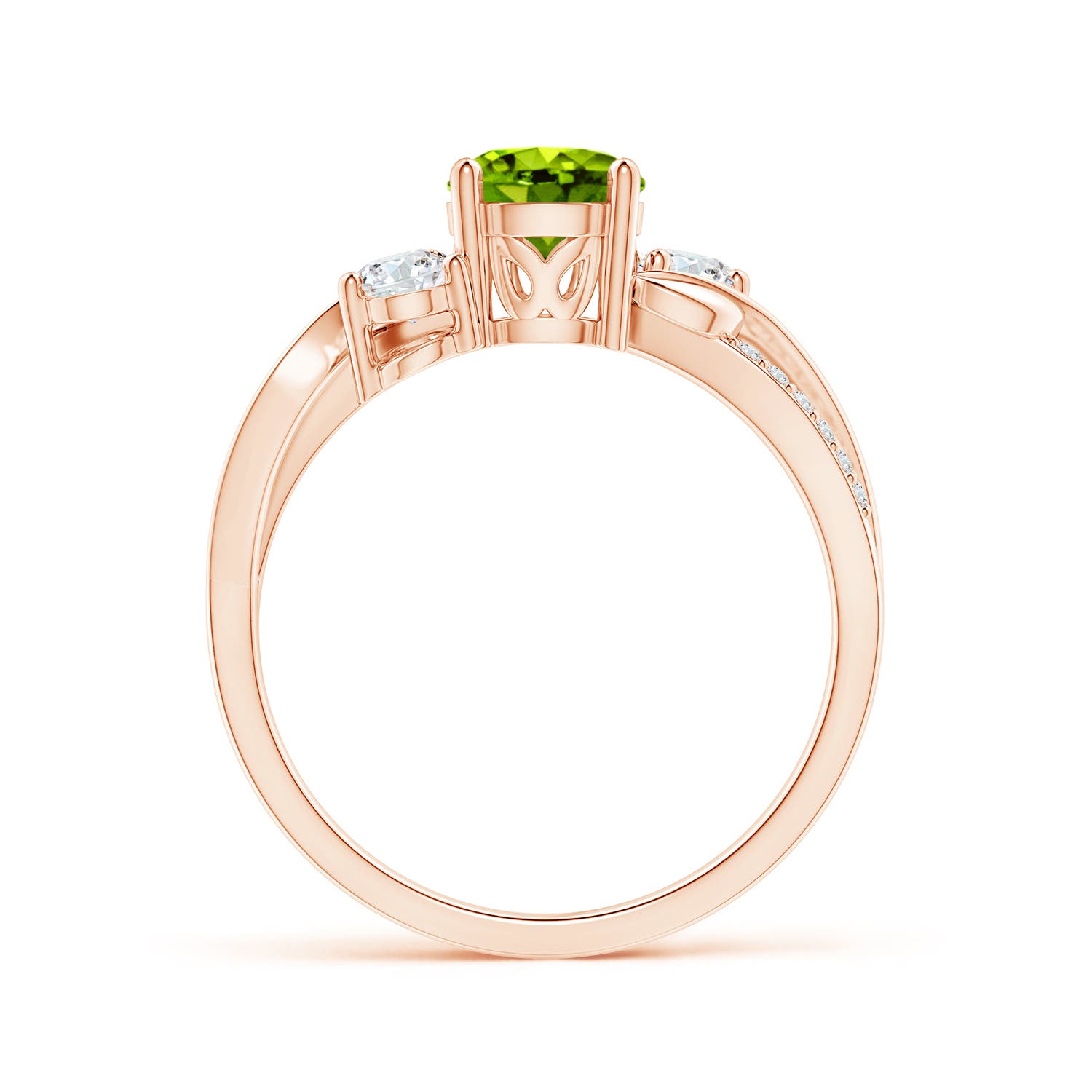 AAAA - Peridot / 1.22 CT / 14 KT Rose Gold