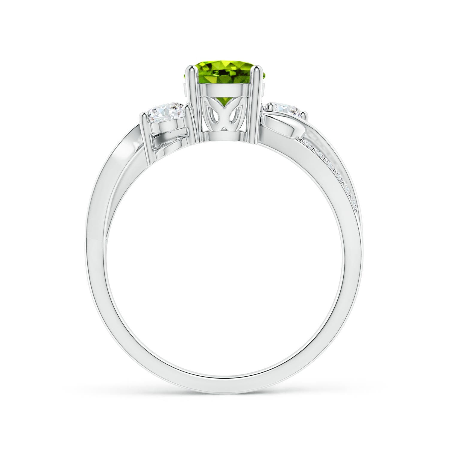 AAAA - Peridot / 1.22 CT / 14 KT White Gold