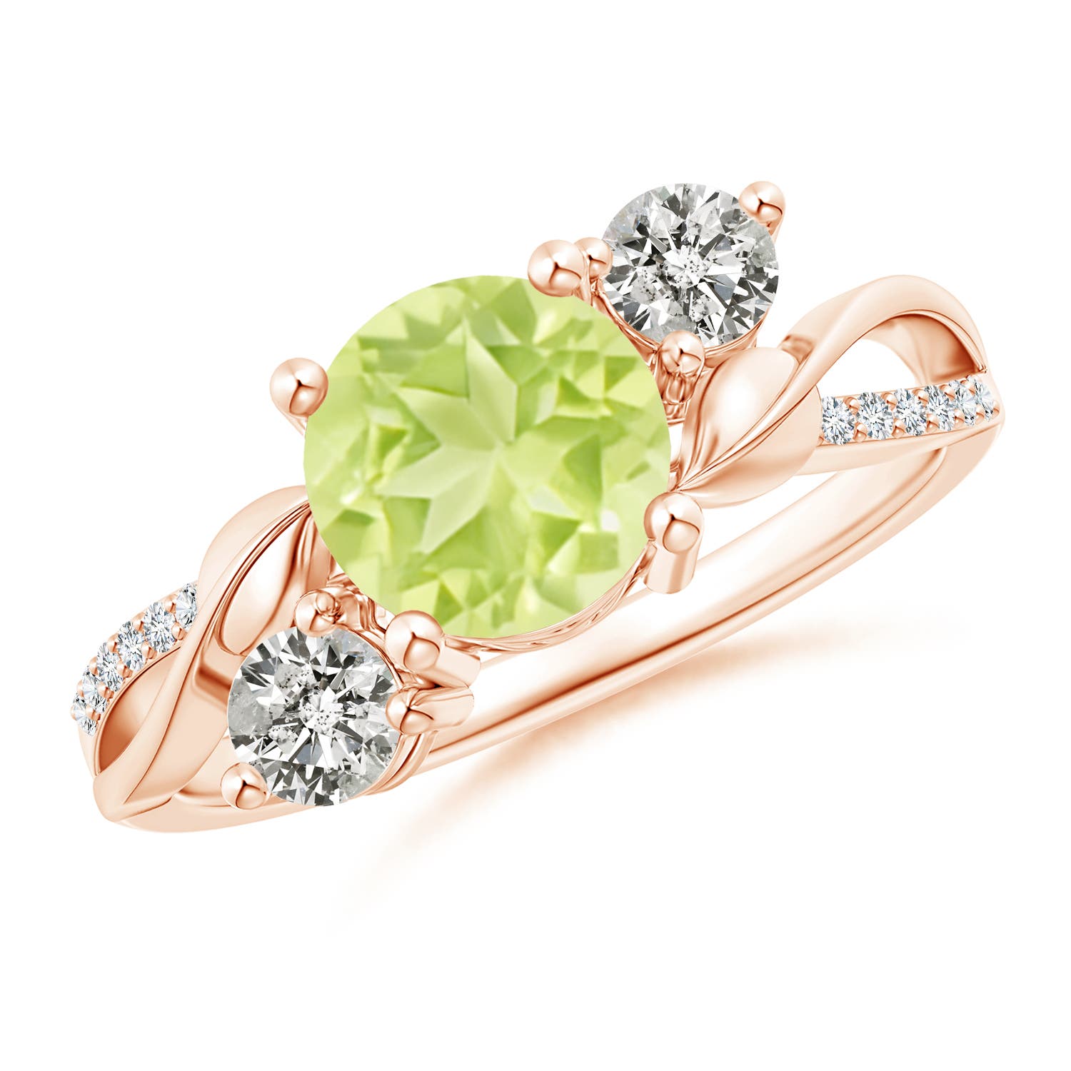 A - Peridot / 1.78 CT / 14 KT Rose Gold