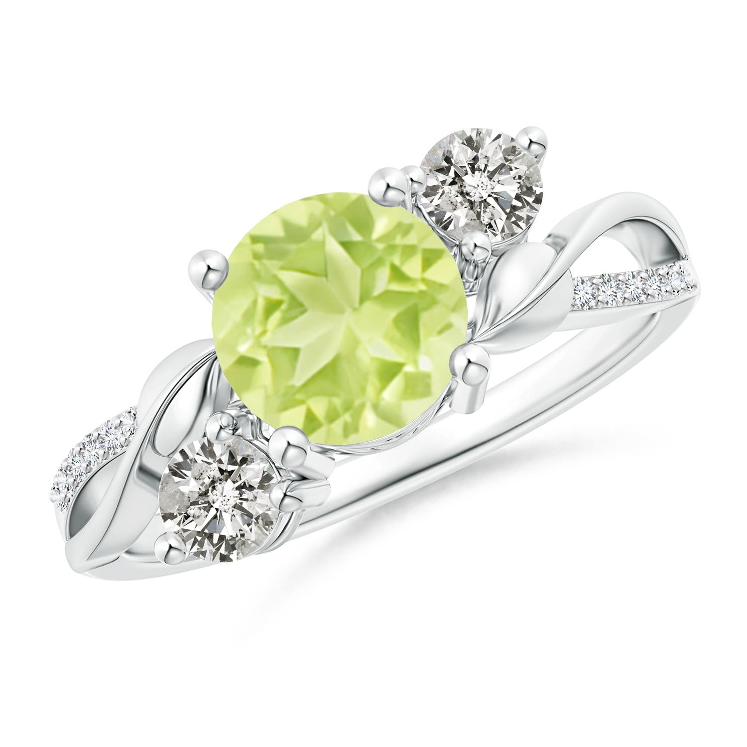 A - Peridot / 1.78 CT / 14 KT White Gold