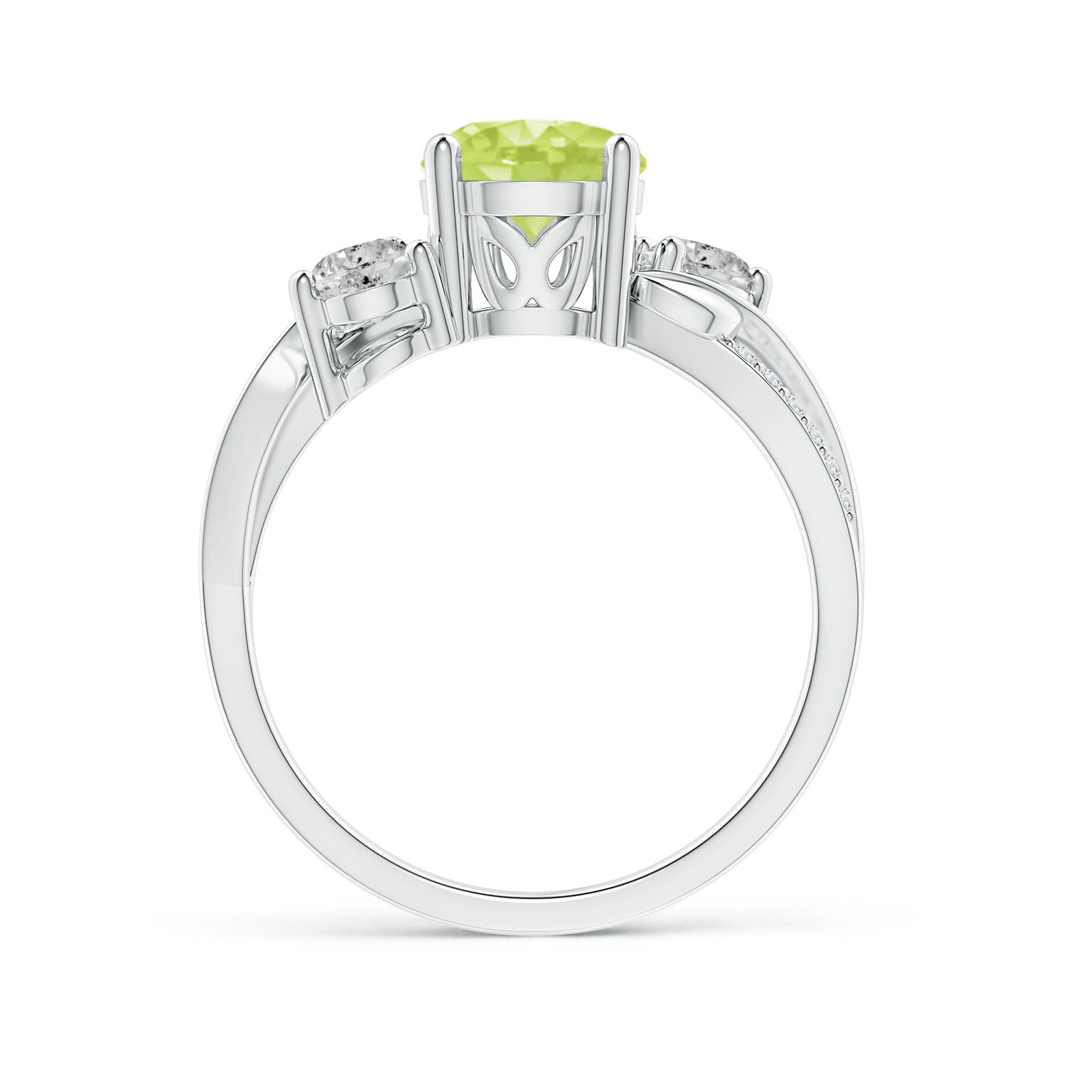 A - Peridot / 1.78 CT / 14 KT White Gold