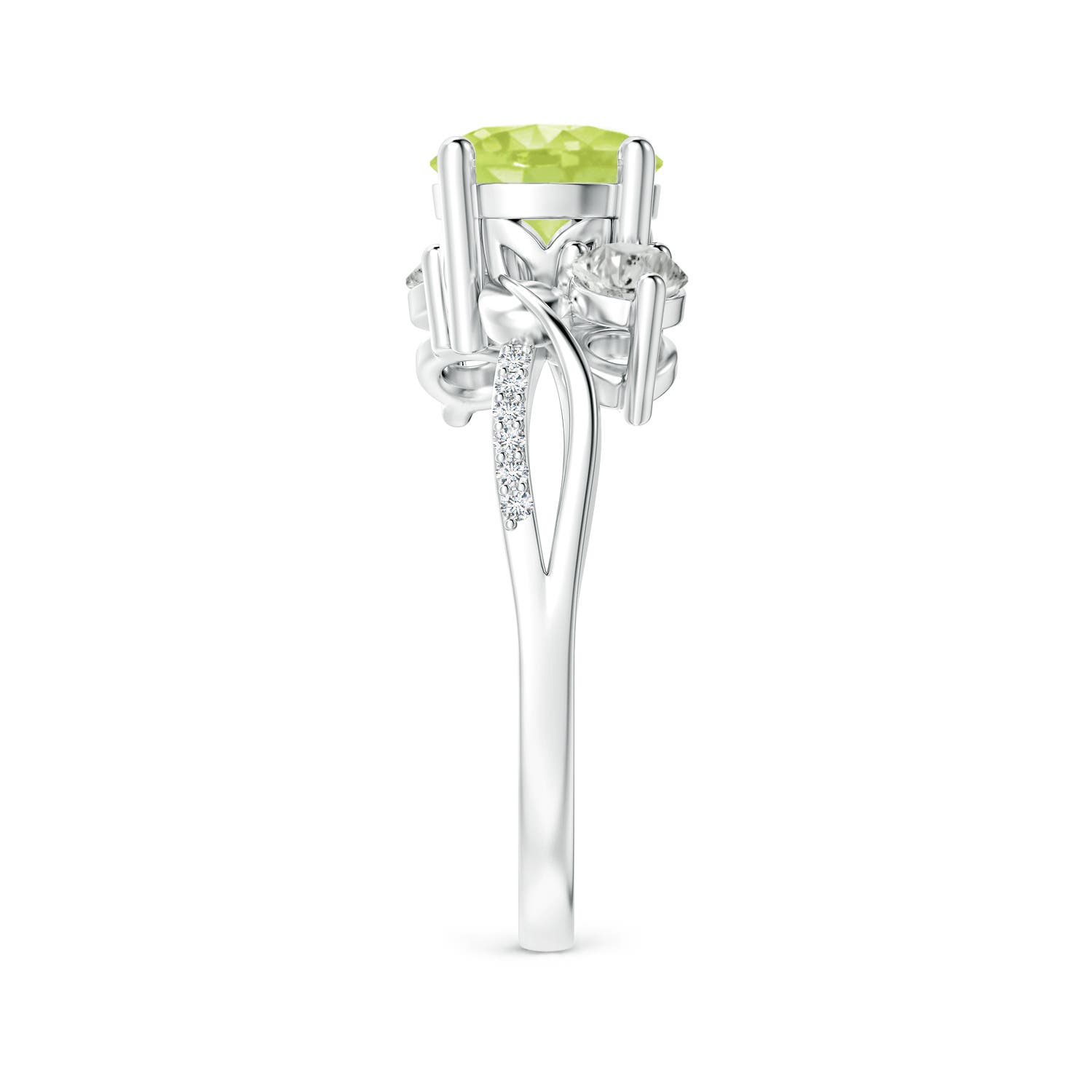 A - Peridot / 1.78 CT / 14 KT White Gold