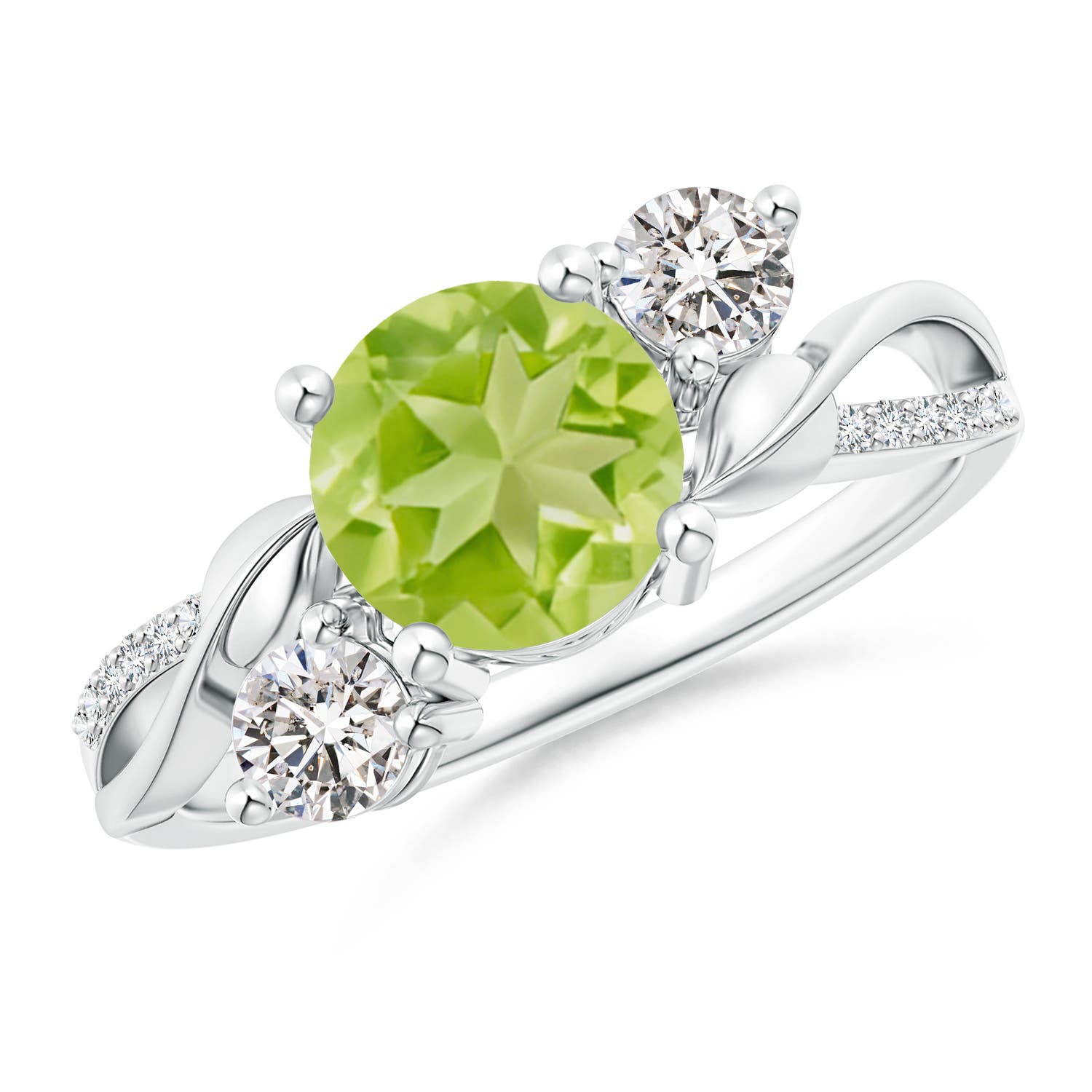 AA - Peridot / 1.78 CT / 14 KT White Gold