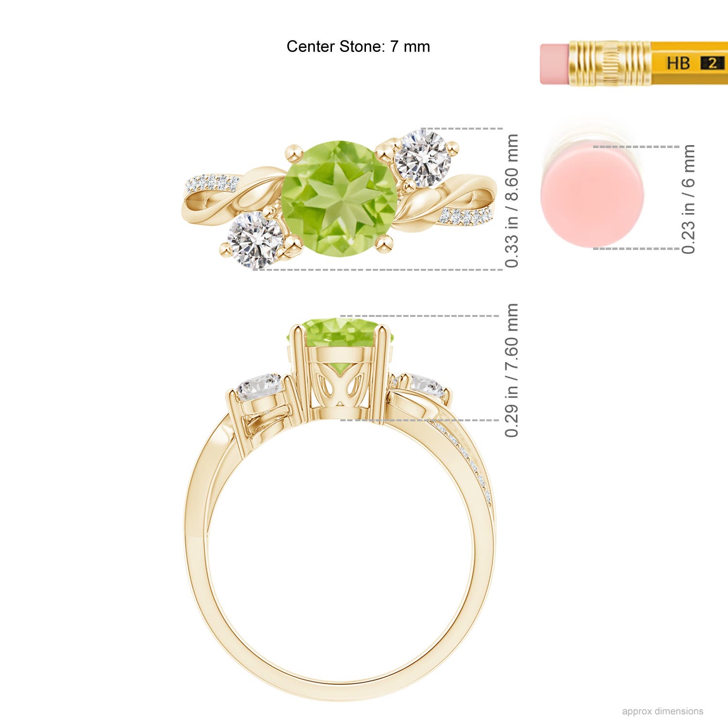 AA - Peridot / 1.78 CT / 14 KT Yellow Gold