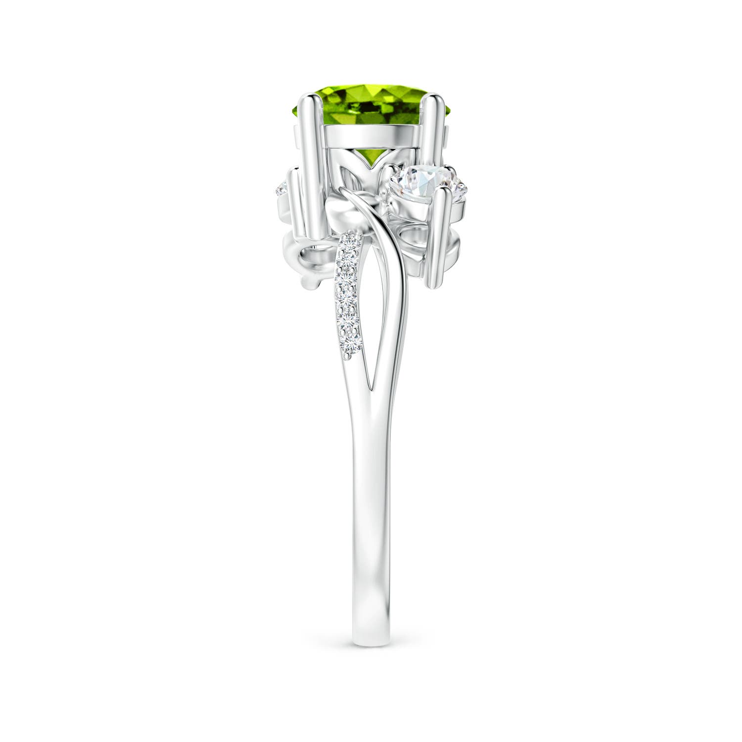 AAAA - Peridot / 1.78 CT / 14 KT White Gold