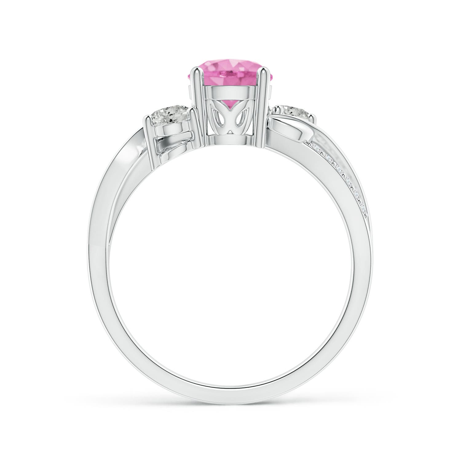 A - Pink Sapphire / 1.27 CT / 14 KT White Gold