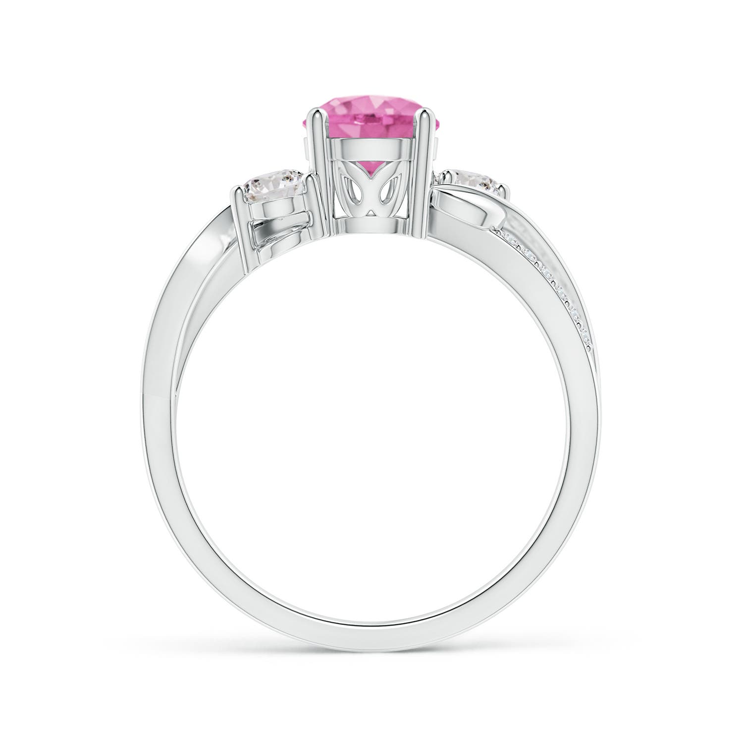 AA - Pink Sapphire / 1.27 CT / 14 KT White Gold