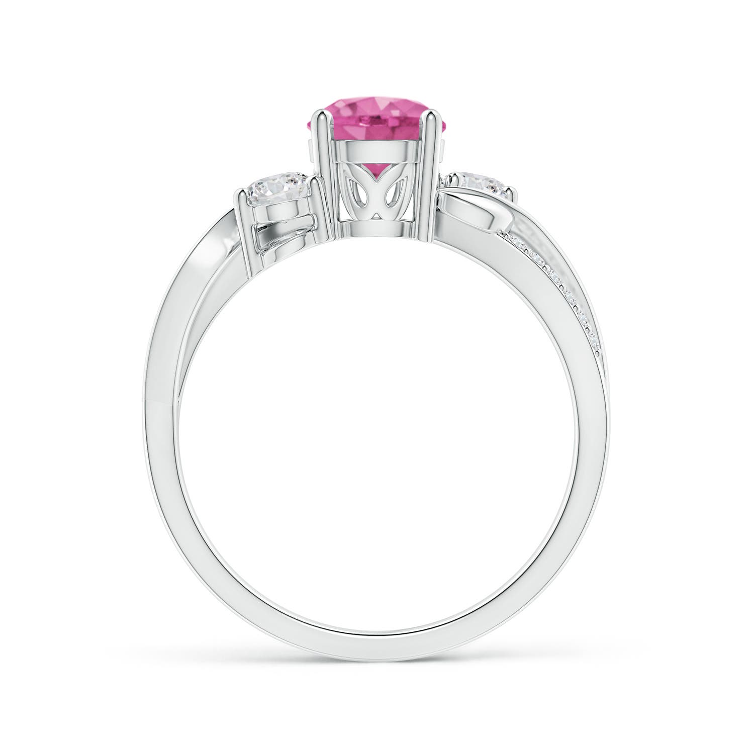 AAA - Pink Sapphire / 1.27 CT / 14 KT White Gold