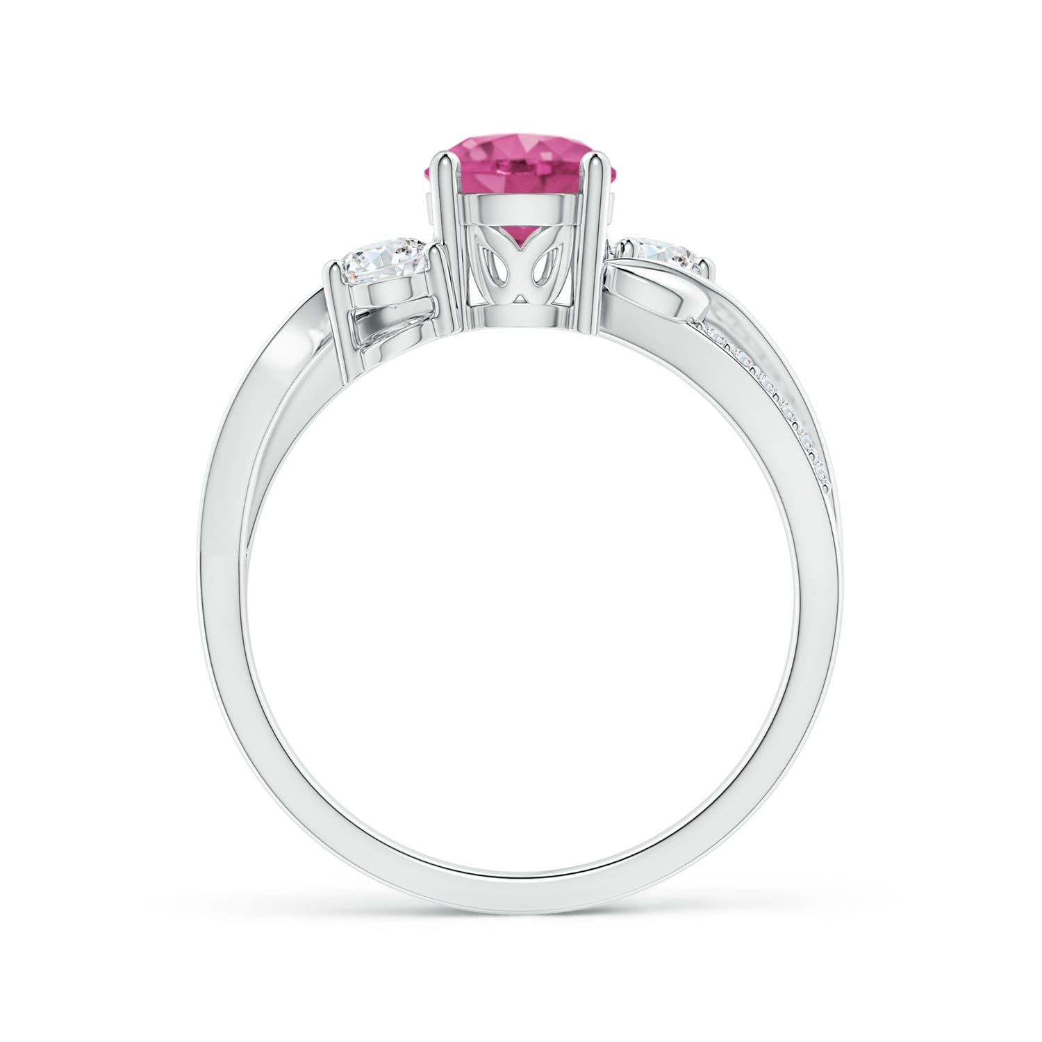 AAAA - Pink Sapphire / 1.27 CT / 14 KT White Gold