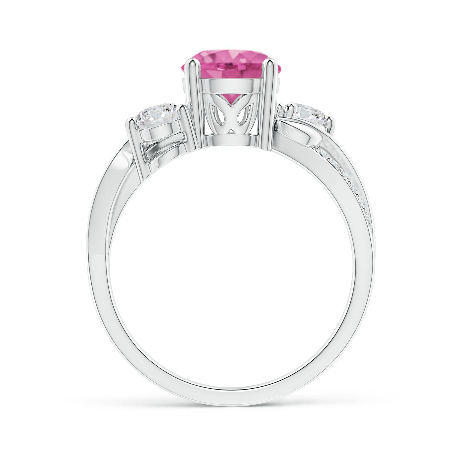 AAA - Pink Sapphire / 1.98 CT / 14 KT White Gold