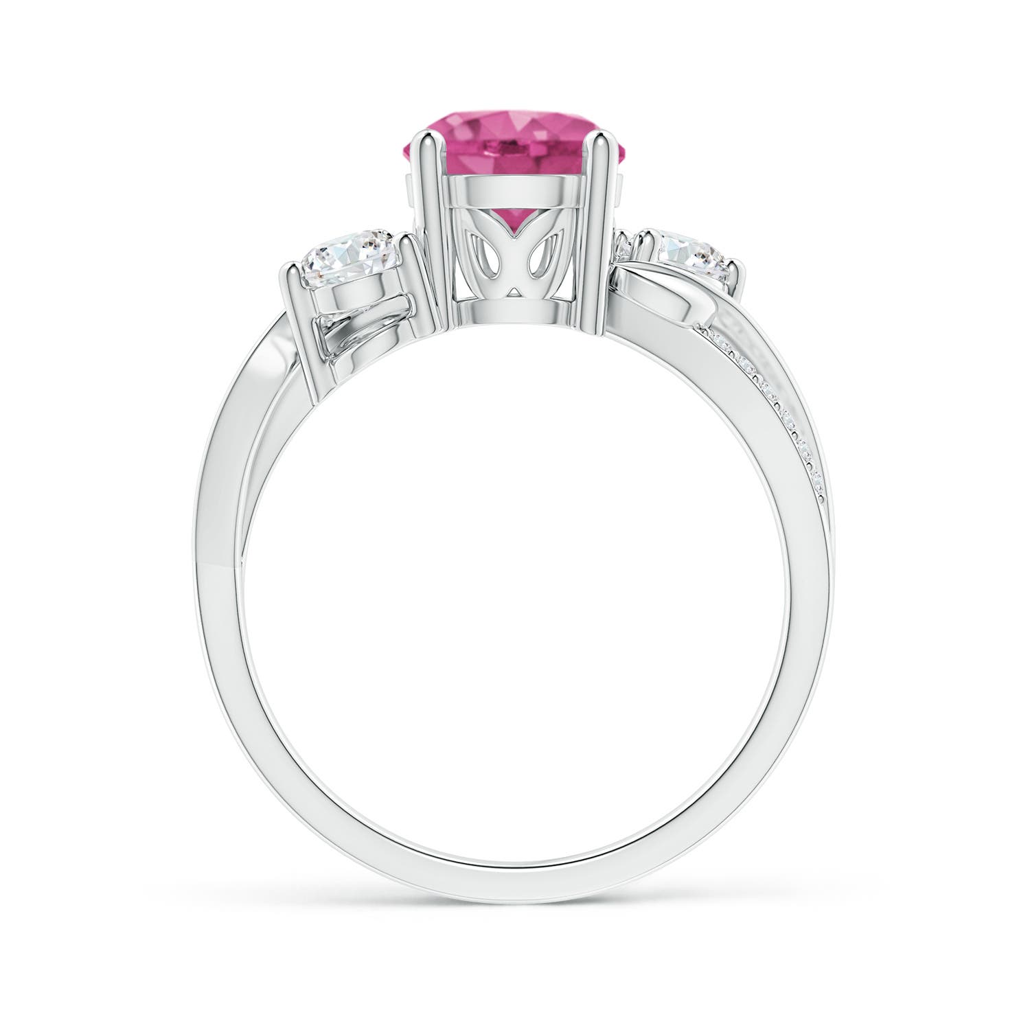 AAAA - Pink Sapphire / 1.98 CT / 14 KT White Gold