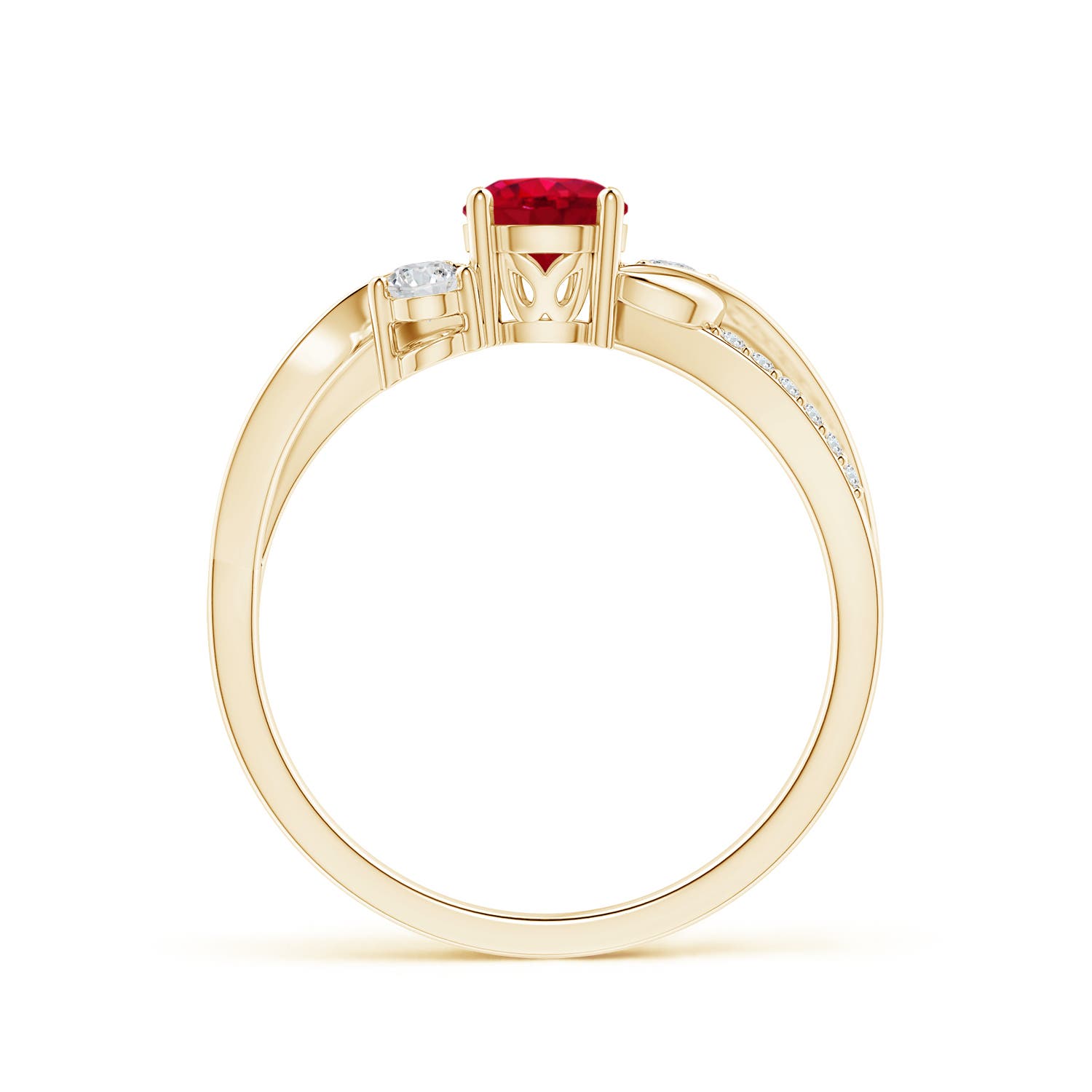 AAA - Ruby / 0.8 CT / 14 KT Yellow Gold