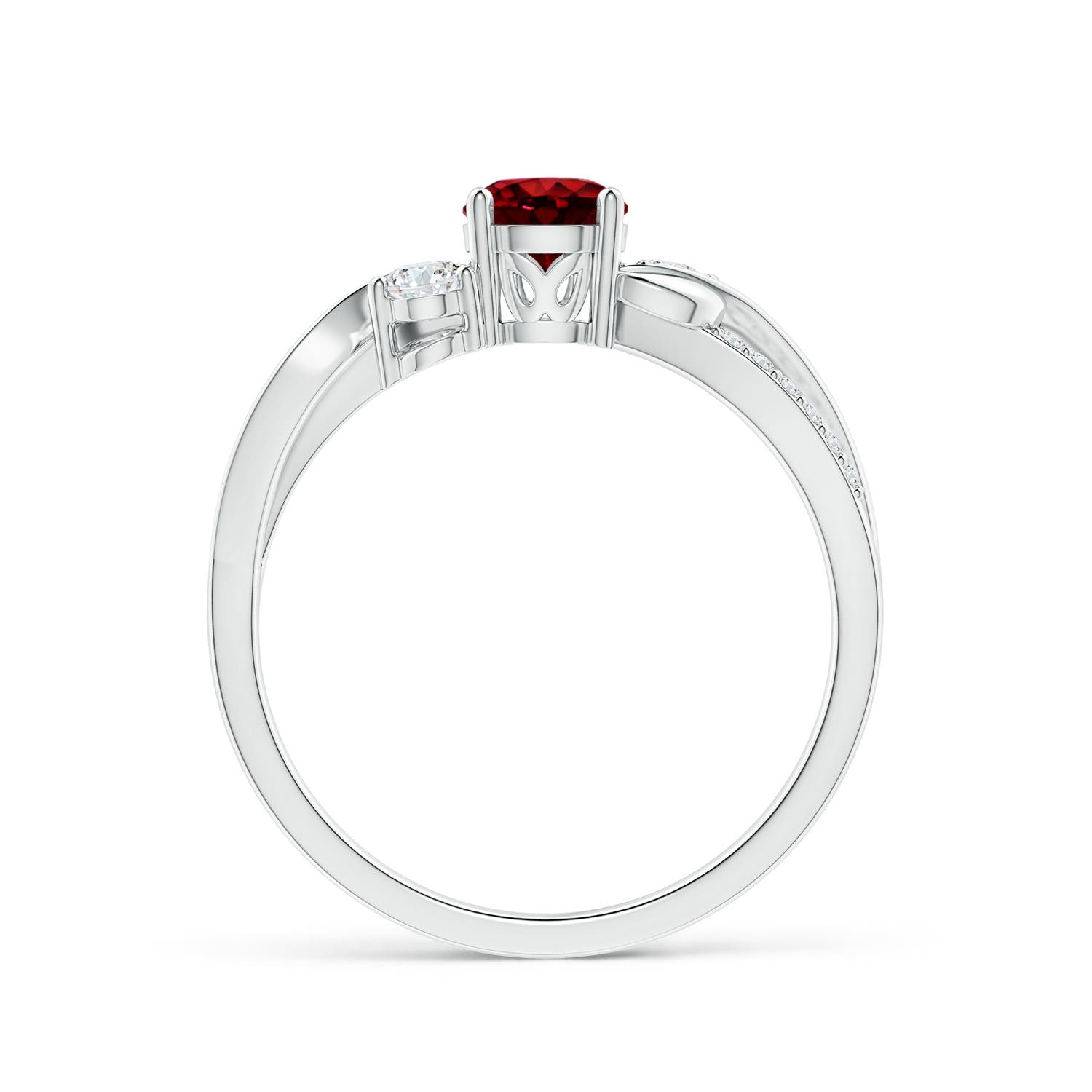 AAAA - Ruby / 0.8 CT / 14 KT White Gold