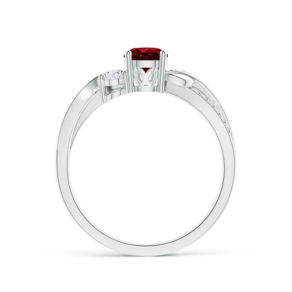 5mm AAAA Ruby and Diamond Twisted Vine Ring in White Gold side 199