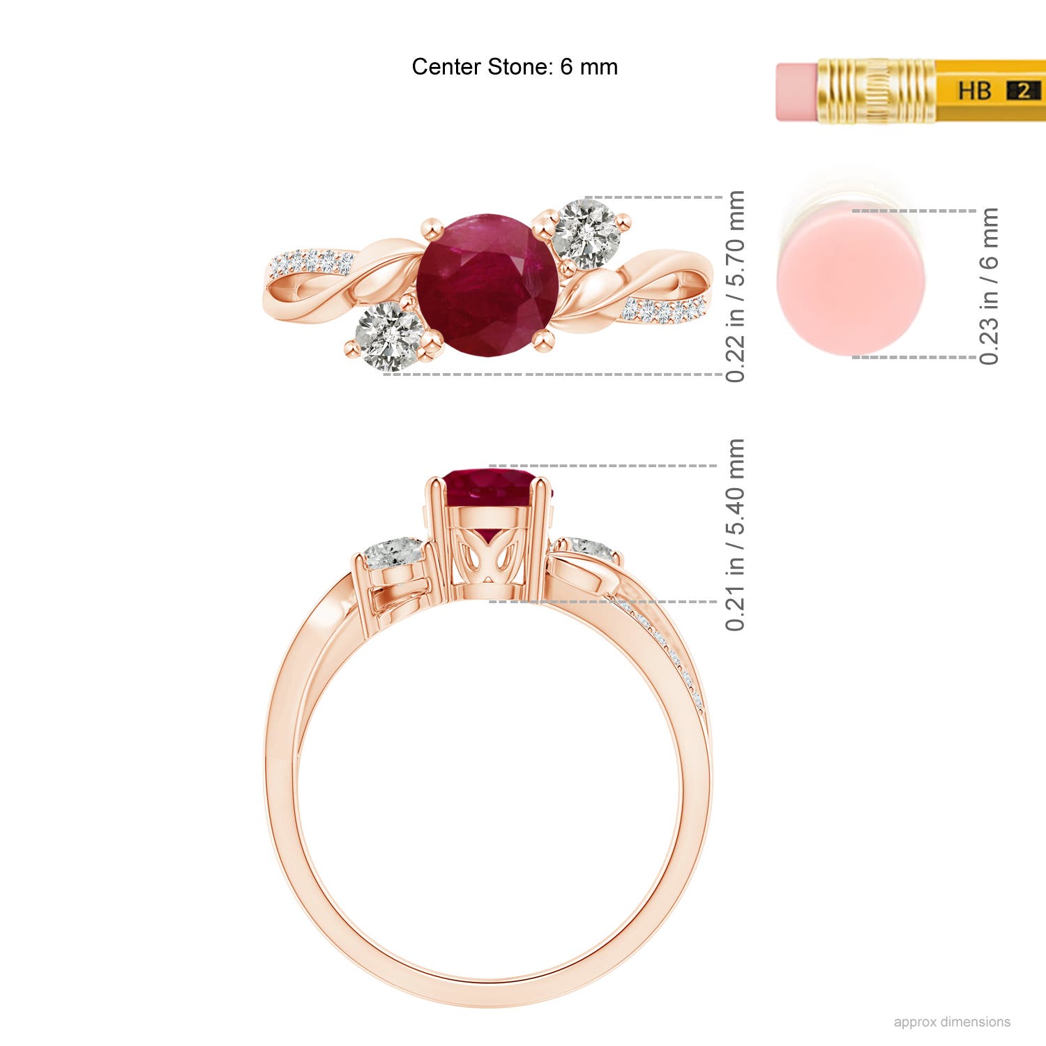 A - Ruby / 1.27 CT / 14 KT Rose Gold