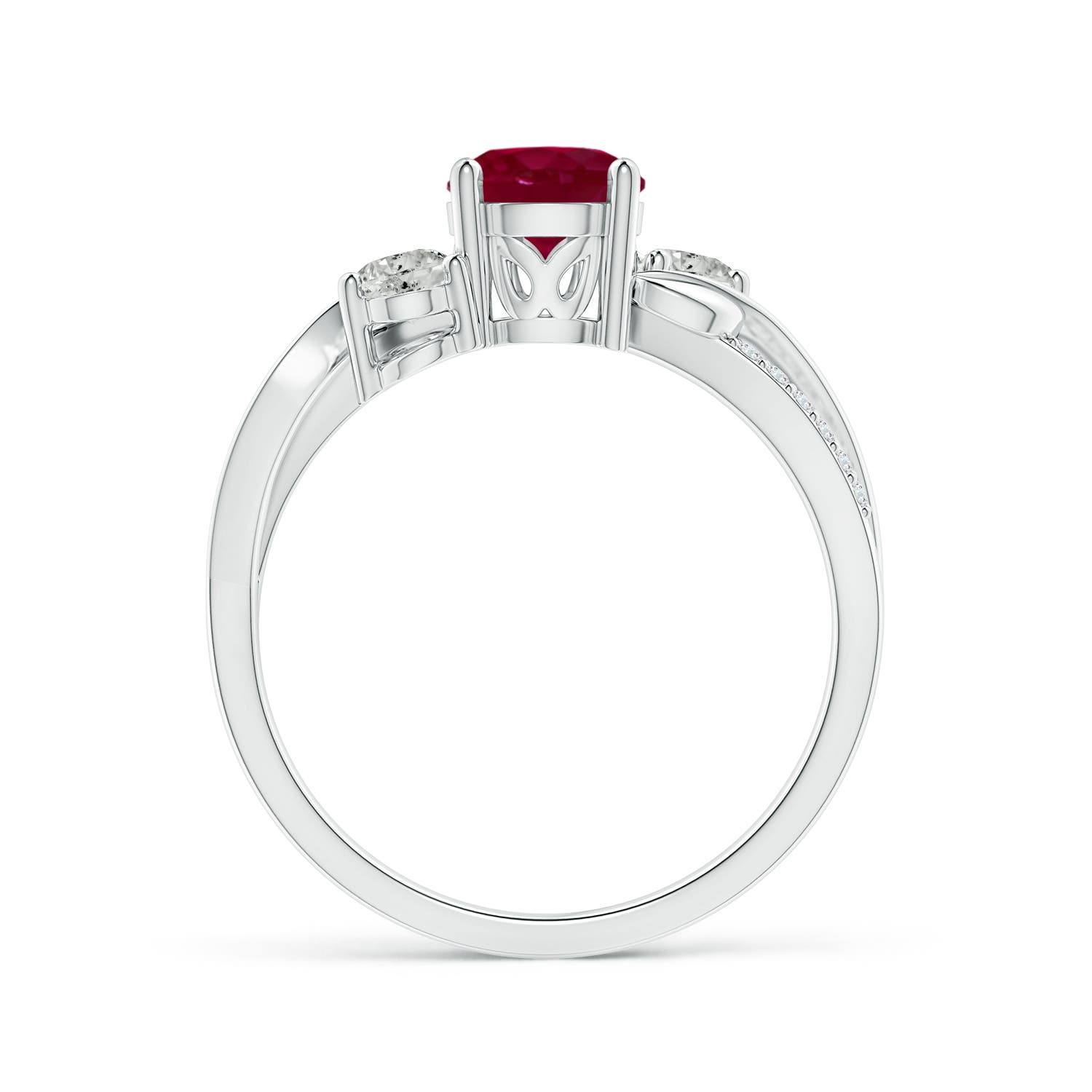 A - Ruby / 1.27 CT / 14 KT White Gold