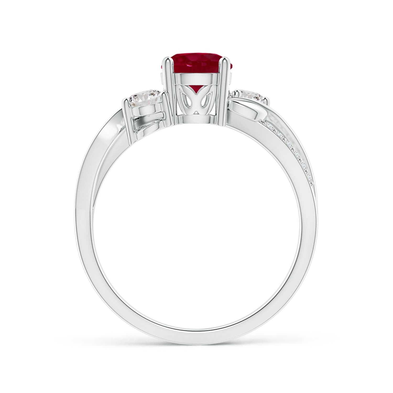 AA - Ruby / 1.27 CT / 14 KT White Gold