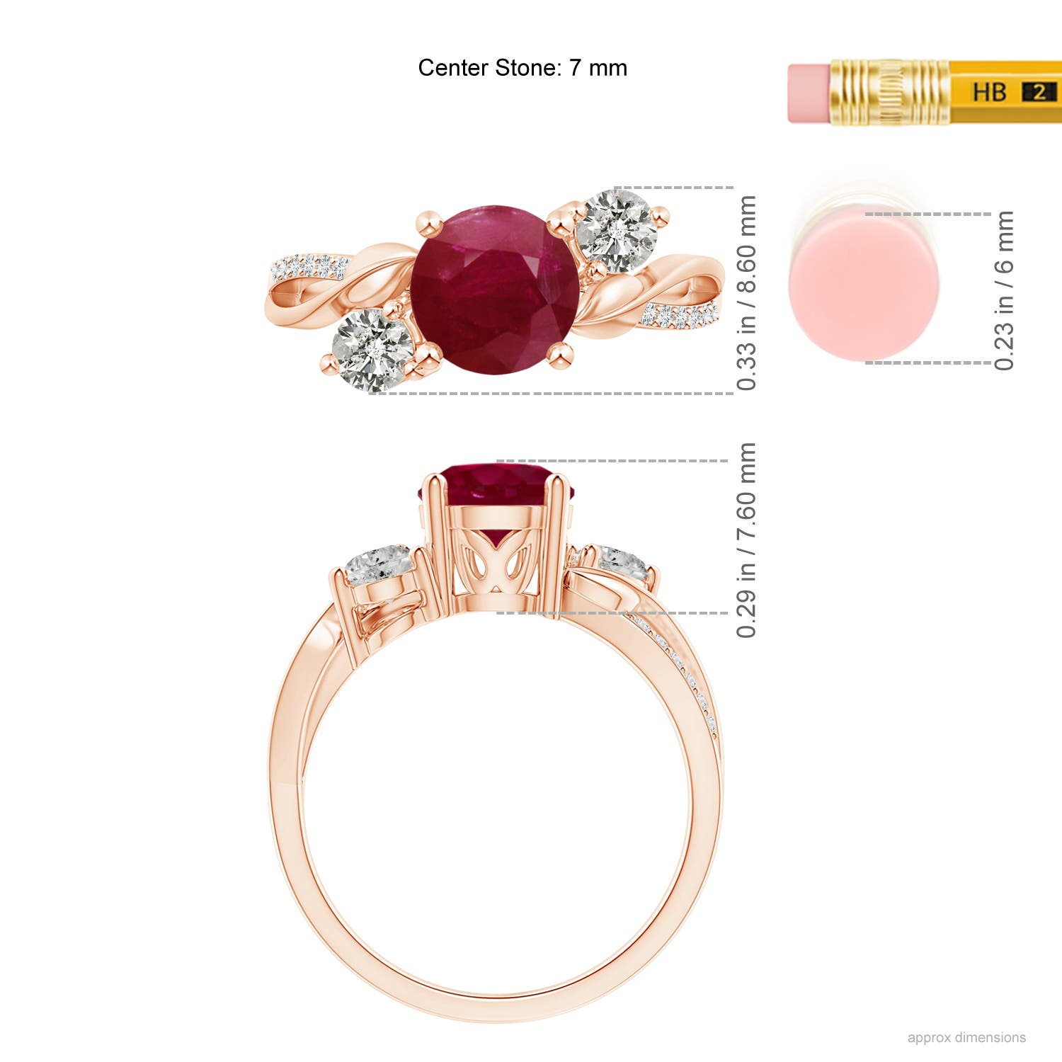 A - Ruby / 1.78 CT / 14 KT Rose Gold