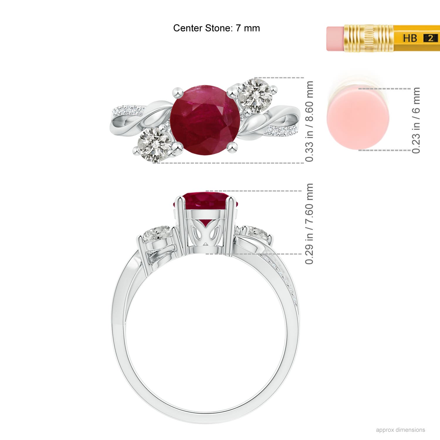 A - Ruby / 1.78 CT / 14 KT White Gold