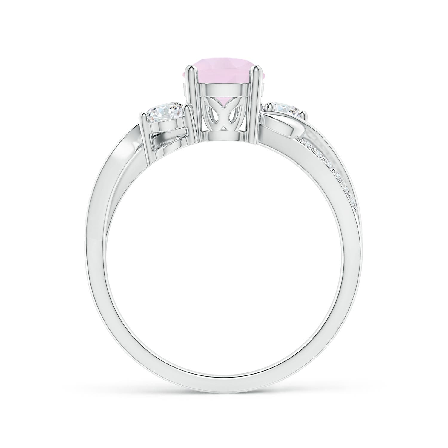 AA - Rose Quartz / 1.12 CT / 14 KT White Gold