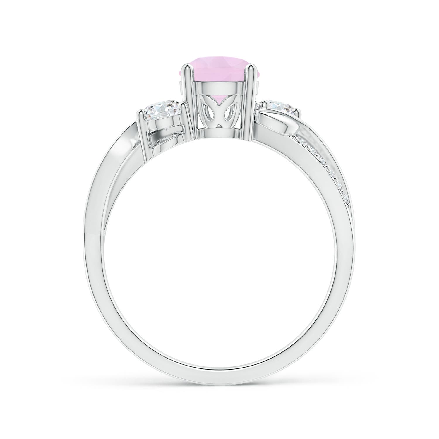 AAA - Rose Quartz / 1.12 CT / 14 KT White Gold