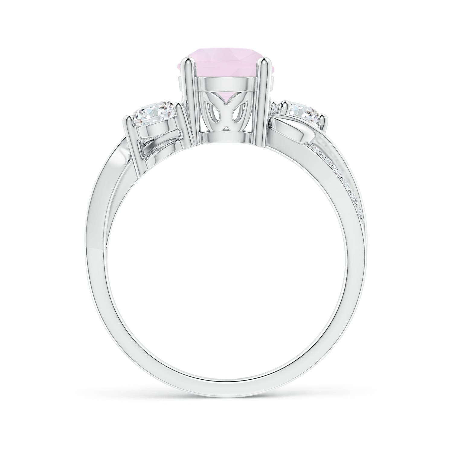 A - Rose Quartz / 1.73 CT / 14 KT White Gold