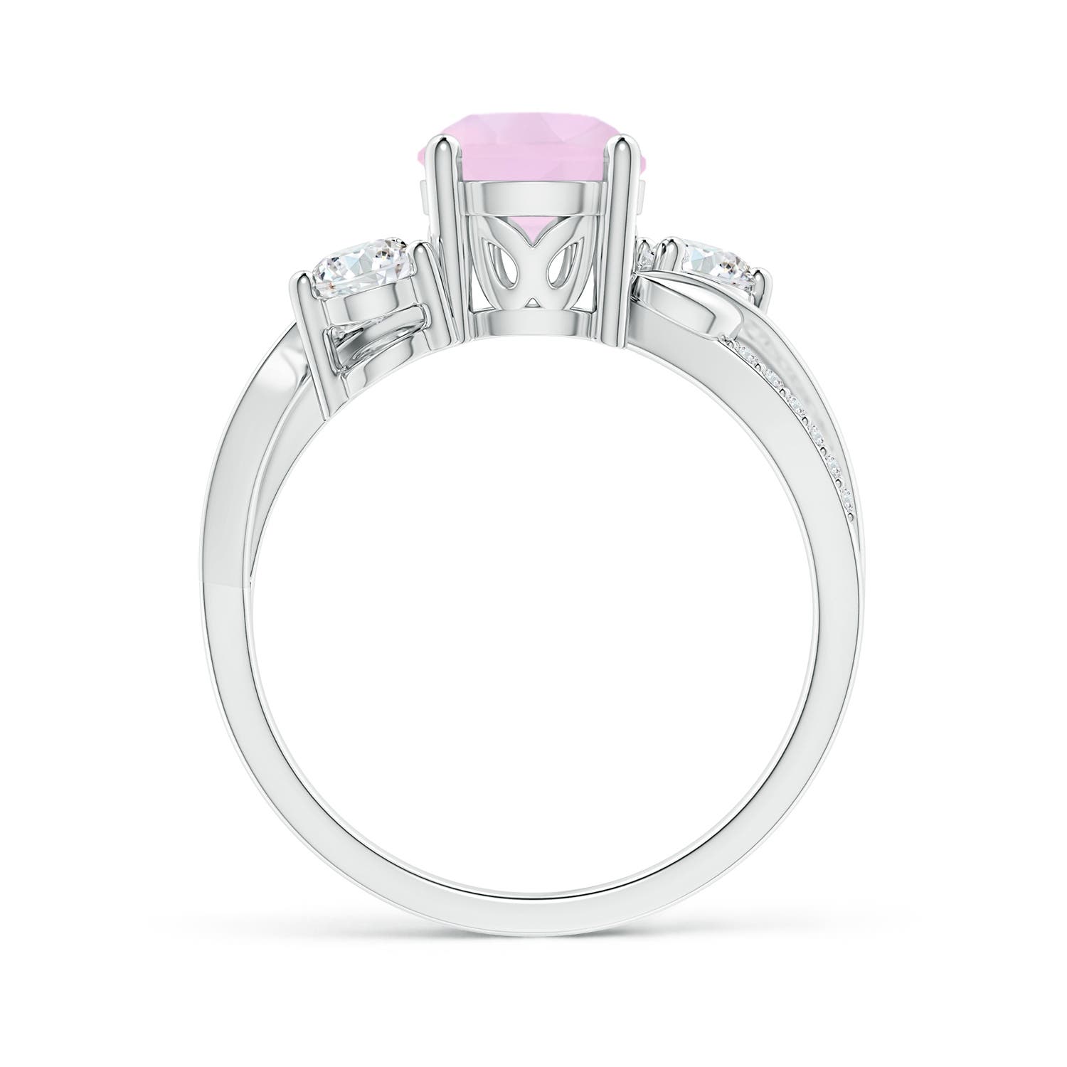 AAA - Rose Quartz / 1.73 CT / 14 KT White Gold