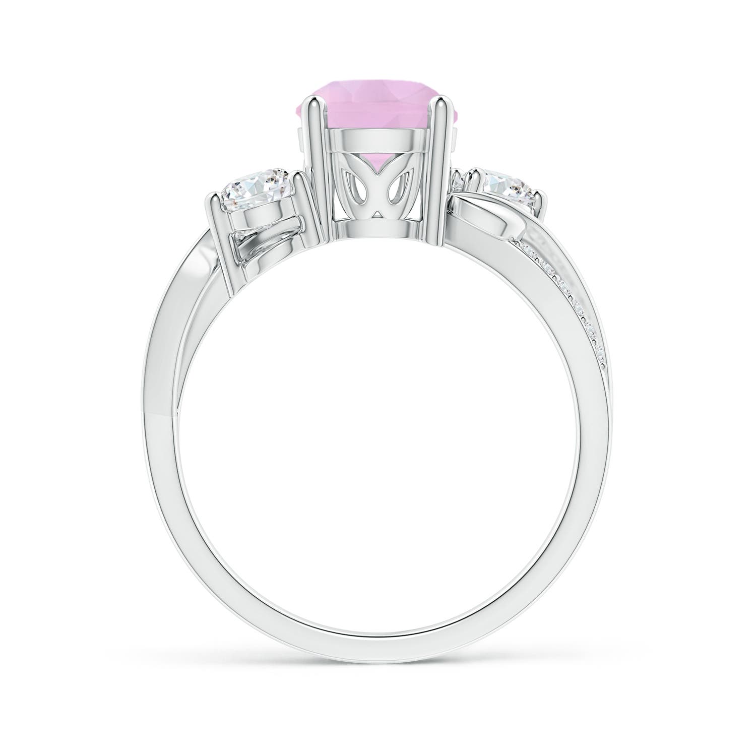 AAAA - Rose Quartz / 1.73 CT / 14 KT White Gold