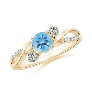 Round A Swiss Blue Topaz