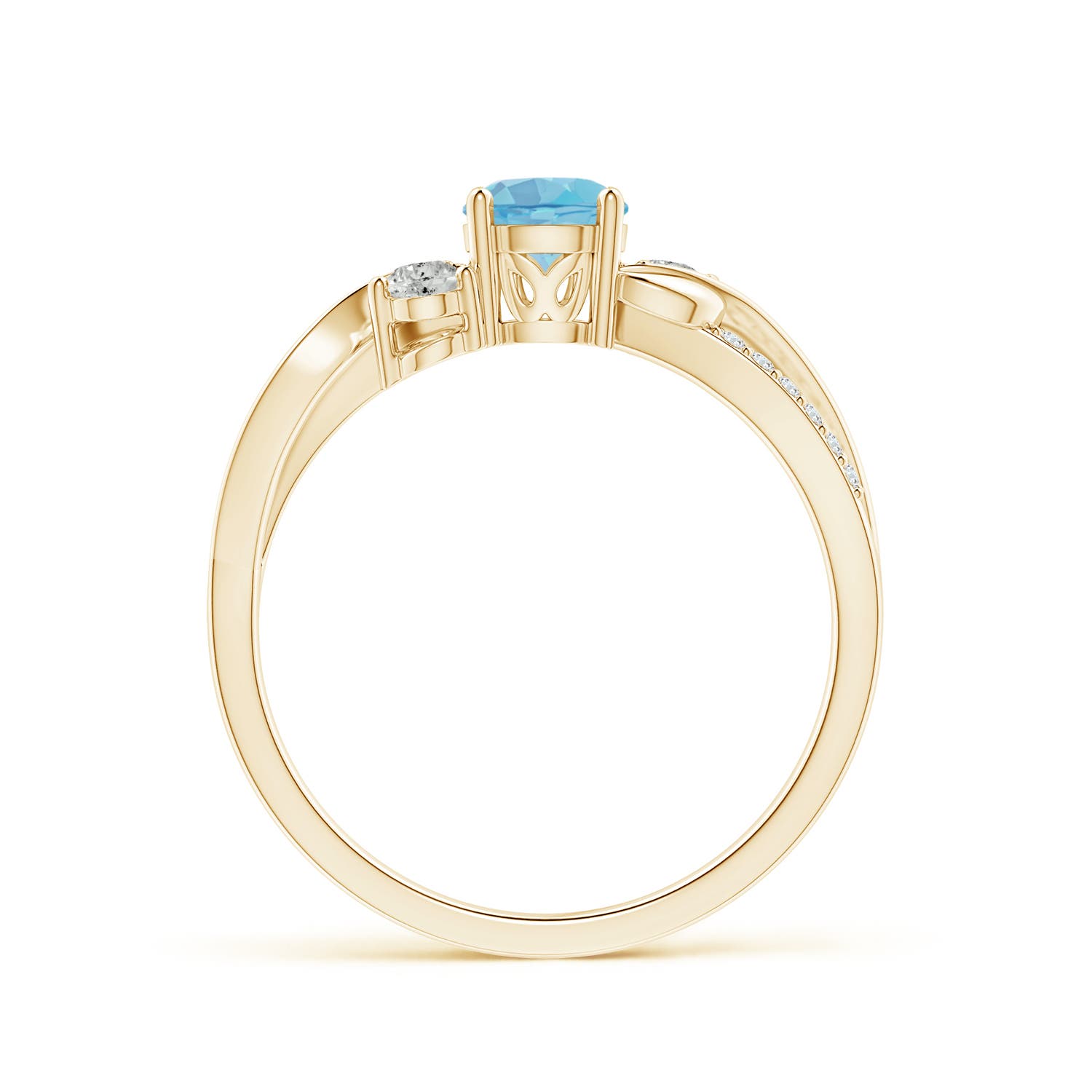 A - Swiss Blue Topaz / 0.8 CT / 14 KT Yellow Gold