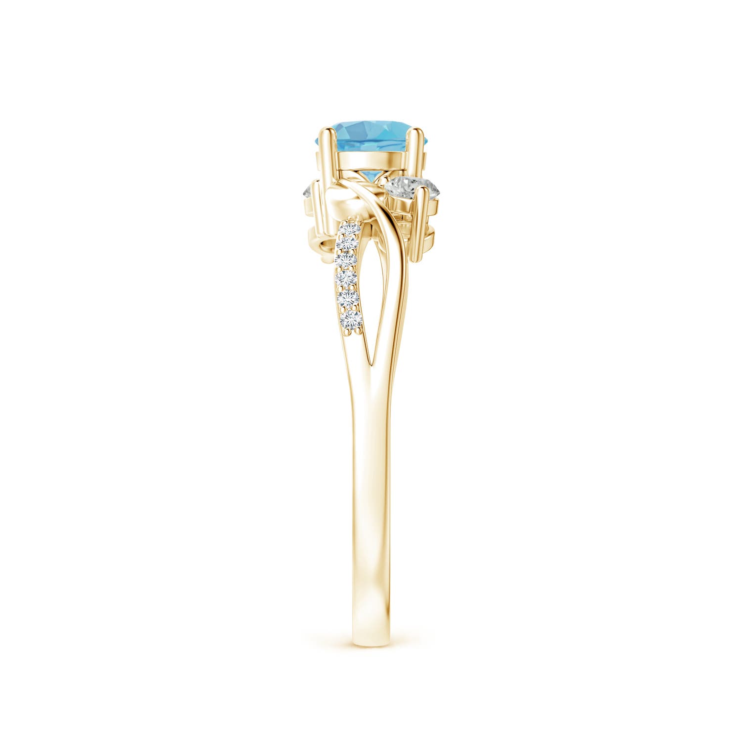 A - Swiss Blue Topaz / 0.8 CT / 14 KT Yellow Gold