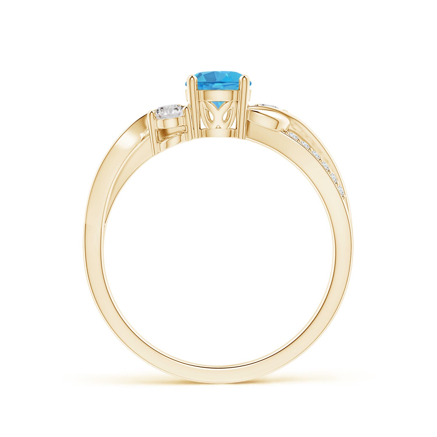 AA - Swiss Blue Topaz / 0.8 CT / 14 KT Yellow Gold