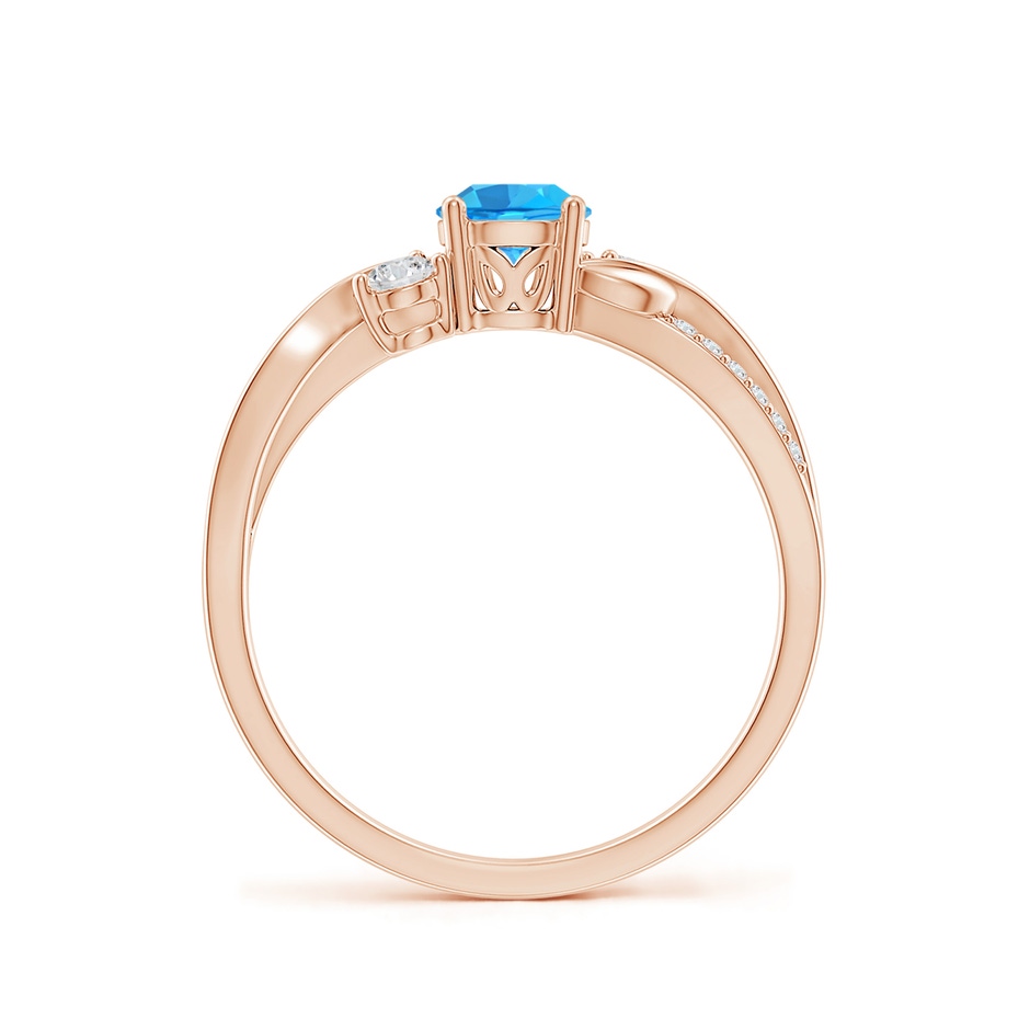 5mm AAA Swiss Blue Topaz and Diamond Twisted Vine Ring in Rose Gold side 199