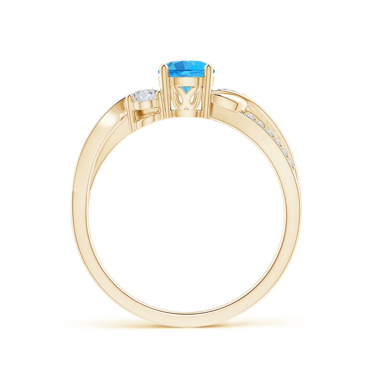 AAA - Swiss Blue Topaz / 0.8 CT / 14 KT Yellow Gold