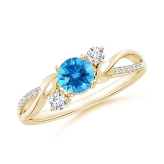 Round AAAA Swiss Blue Topaz