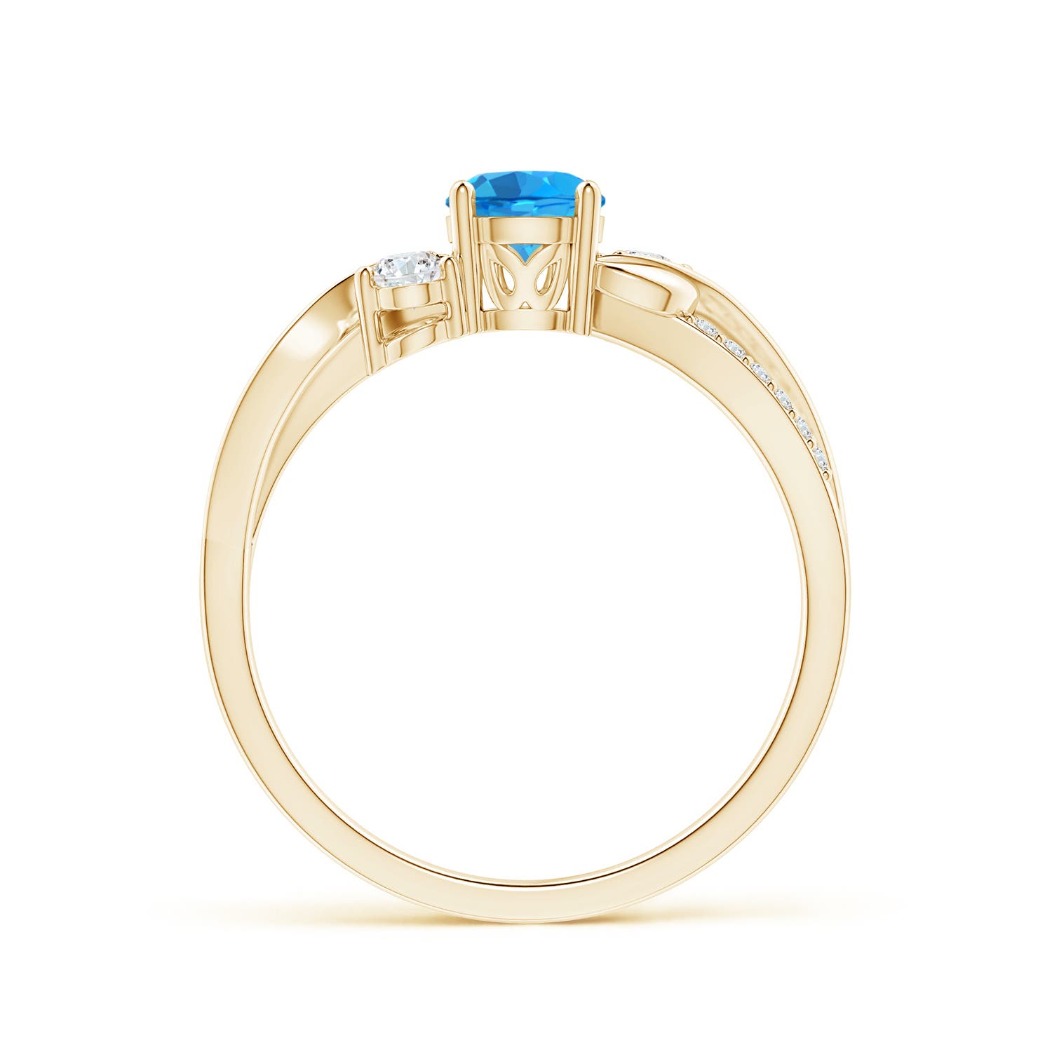 AAAA - Swiss Blue Topaz / 0.8 CT / 14 KT Yellow Gold