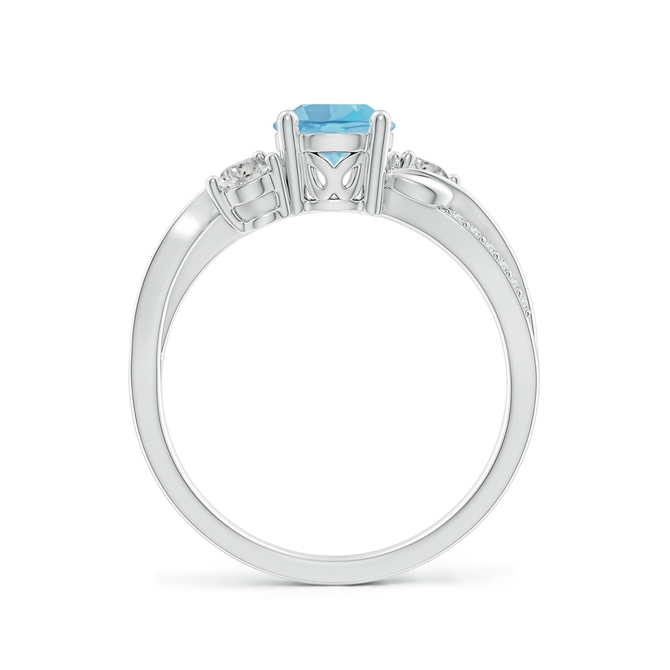 6mm A Swiss Blue Topaz and Diamond Twisted Vine Ring in P950 Platinum side 199