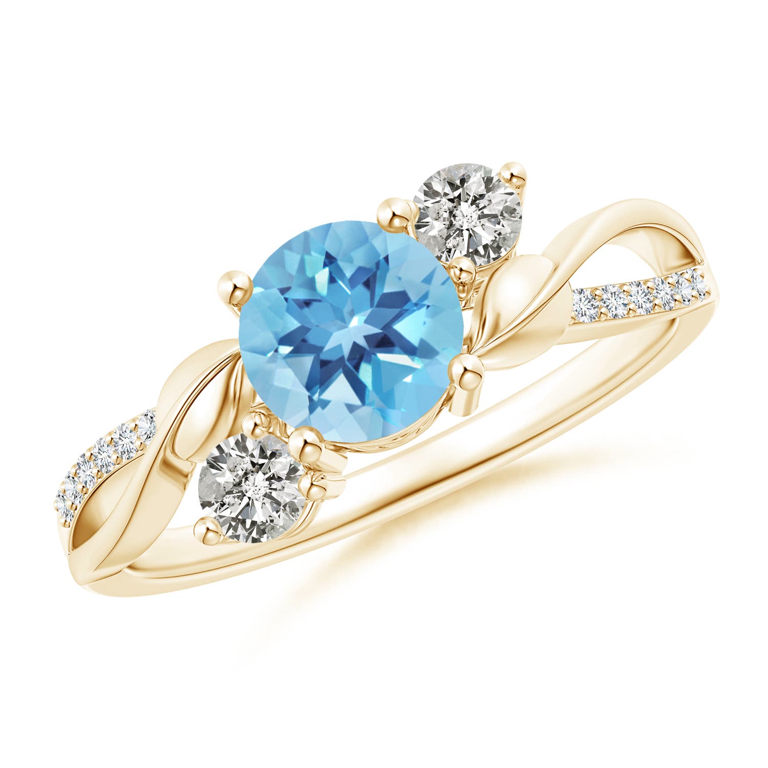 A - Swiss Blue Topaz / 1.22 CT / 14 KT Yellow Gold