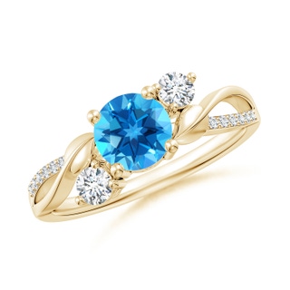 Round AAAA Swiss Blue Topaz