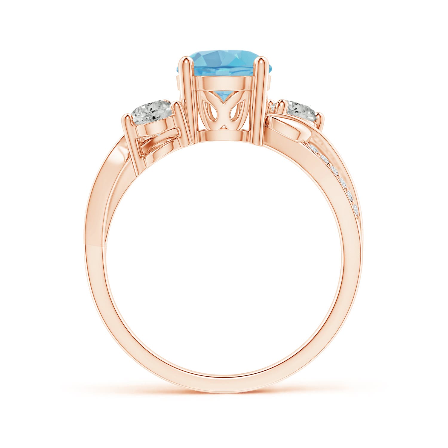 A - Swiss Blue Topaz / 1.93 CT / 14 KT Rose Gold