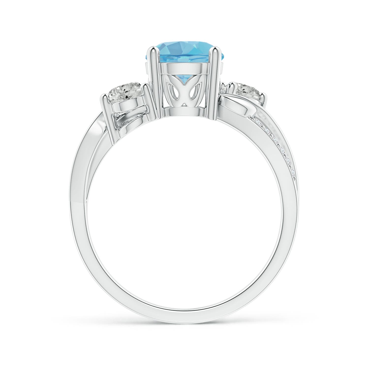 A - Swiss Blue Topaz / 1.93 CT / 14 KT White Gold