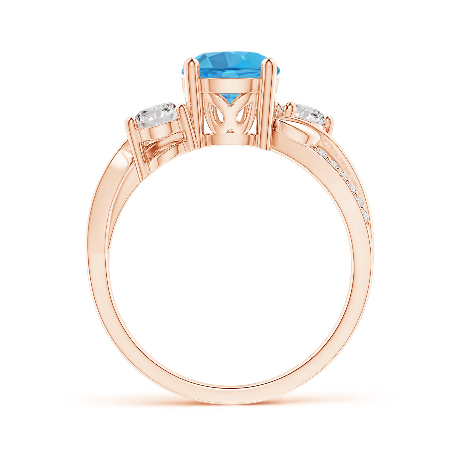 AA - Swiss Blue Topaz / 1.93 CT / 14 KT Rose Gold