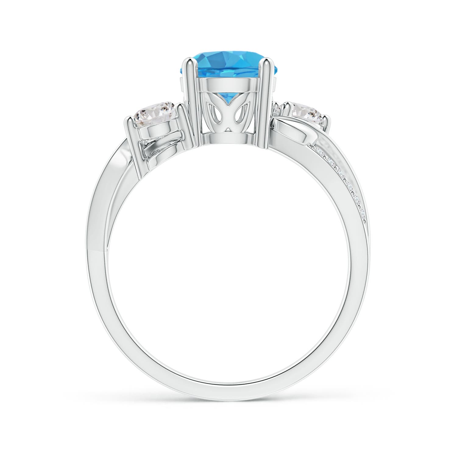 AA - Swiss Blue Topaz / 1.93 CT / 14 KT White Gold