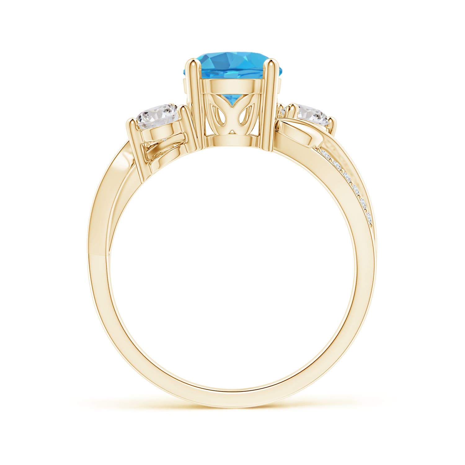 AA - Swiss Blue Topaz / 1.93 CT / 14 KT Yellow Gold