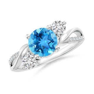 Round AAA Swiss Blue Topaz