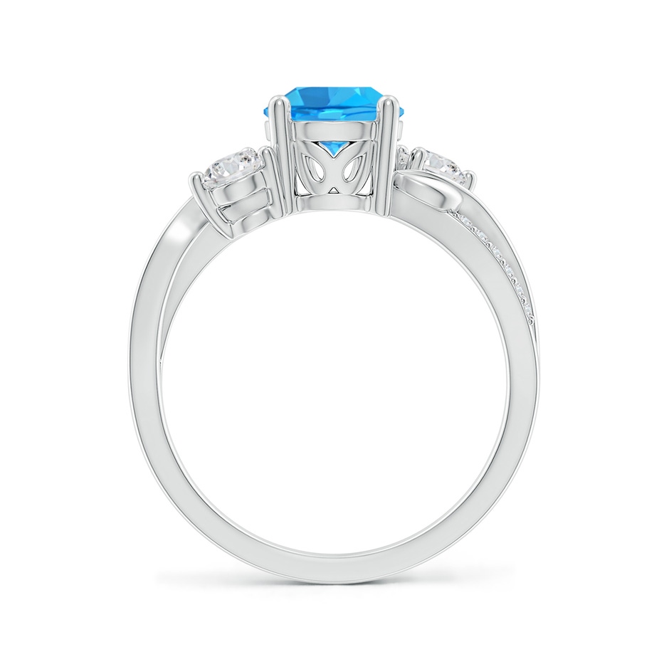 7mm AAA Swiss Blue Topaz and Diamond Twisted Vine Ring in White Gold side 199