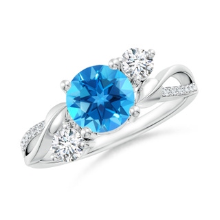 Round AAAA Swiss Blue Topaz